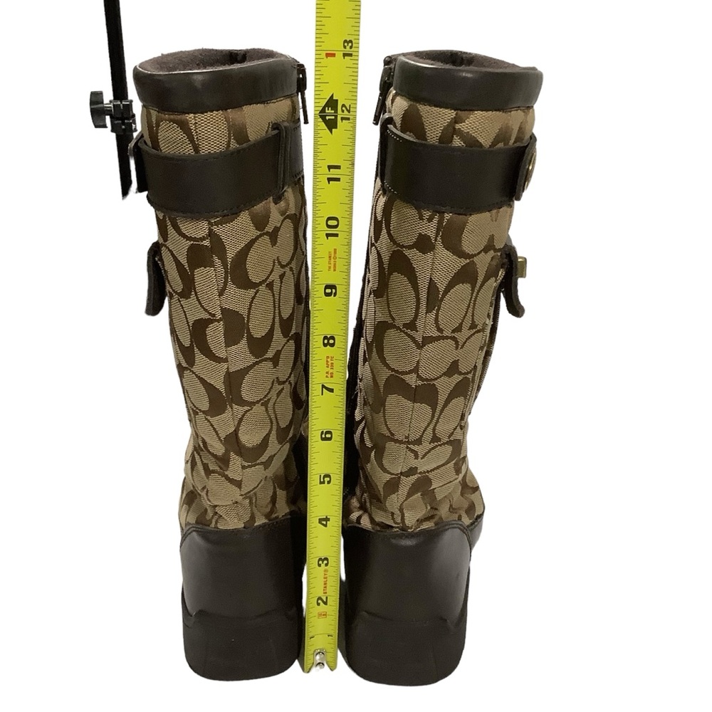Coach Kayla Signature Print Canvas Boots - Picture 5 of 5